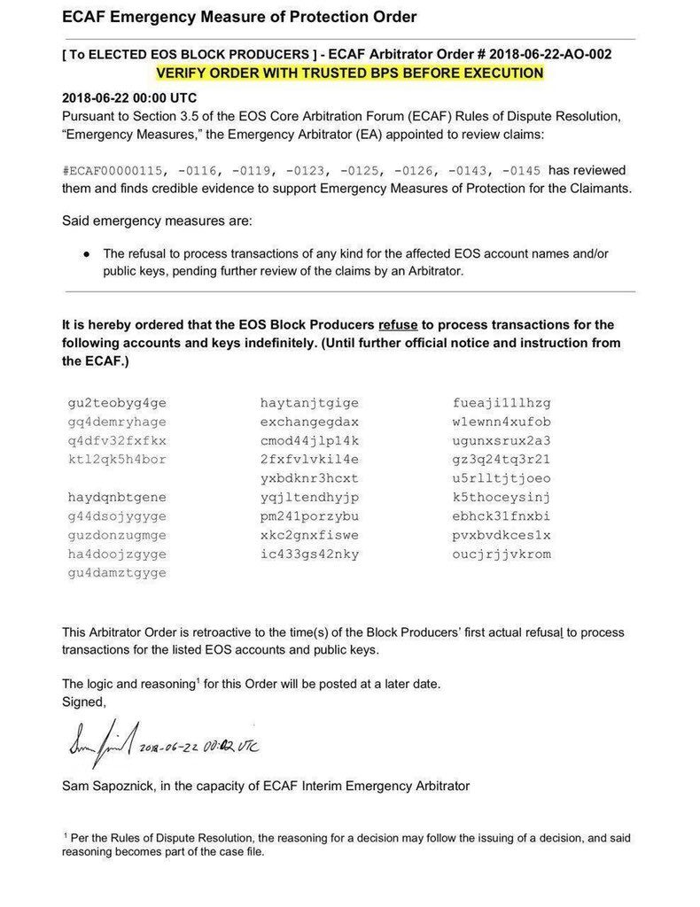 Eos decentralization questioned again as block producers freeze 27 accounts Eos decentralization questioned again as block producers freeze 27 accounts