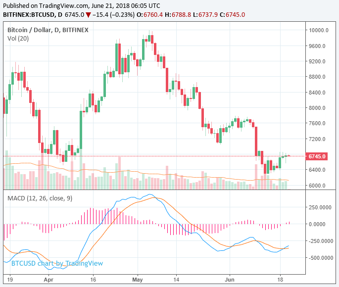 Bitcoin price rebounds to $6,700, market adds $8 billion in recovery bithumb hack Bitcoin price rebounds to $6,700, market adds $8 billion in recovery bithumb hack