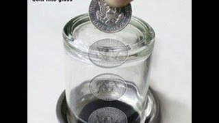 How to push the coin trough the glass - magic tricks revealed How to push the coin trough the glass - magic tricks revealed