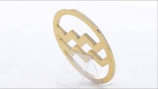 Nikki lissoni gold tone 33mm aquarius coin Nikki lissoni gold tone 33mm aquarius coin