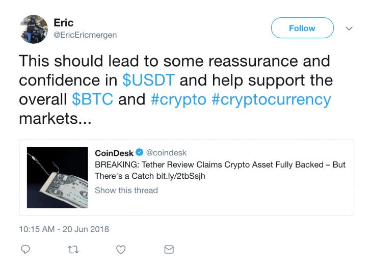 Crypto cries foul in wake of tether's dollar token report Crypto cries foul in wake of tether's dollar token report