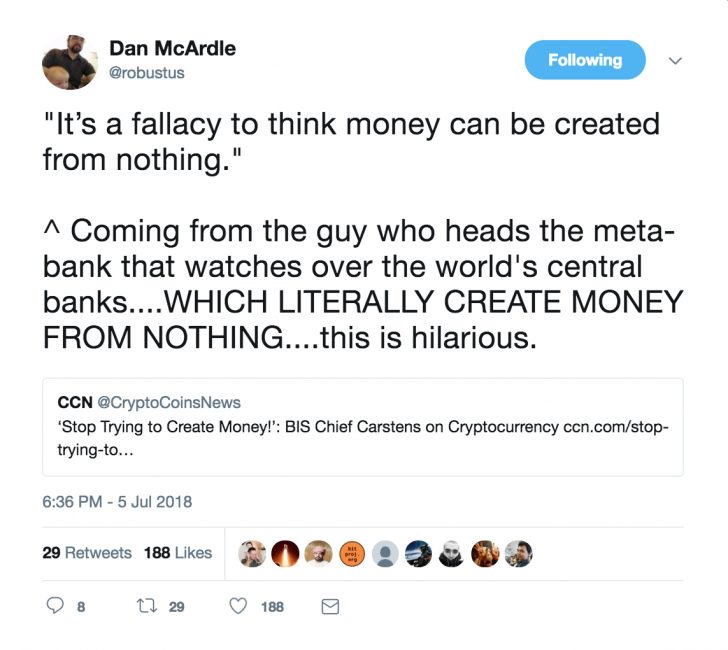 Muh monopoly! How a banker's talk sparked all kinds of crypto mockery Muh monopoly! How a banker's talk sparked all kinds of crypto mockery