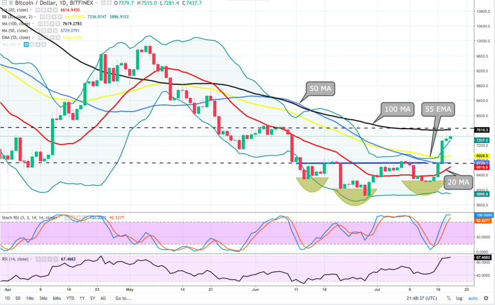 Bitcoin price analysis: is this a bullish reversal or the puppet master at play? Bitcoin daily chart