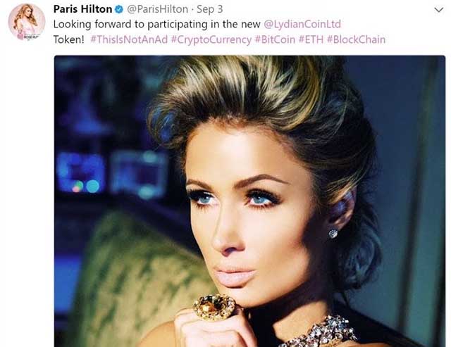 Celebrity endorsed ico projects – where are they now? Paris hilton promotes lydian ico