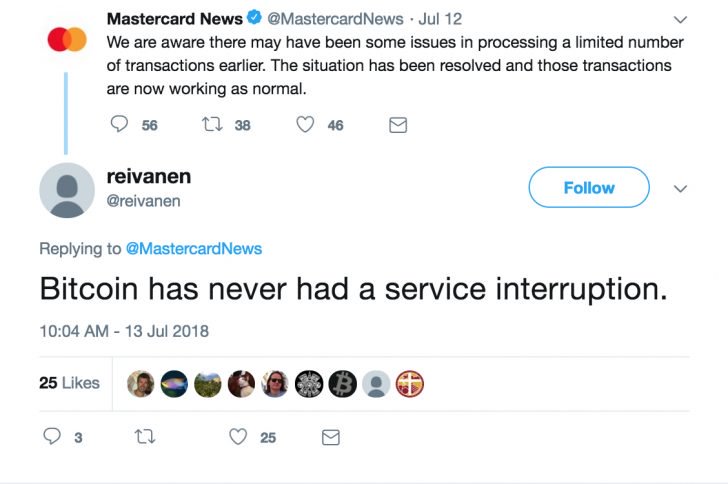 Mastercard had an outage, so crypto had a field day Mastercard had an outage, so crypto had a field day