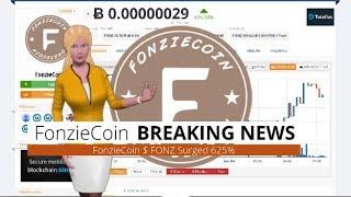 Fonziecoin $fonz rose 625% during the last 24 hours Fonziecoin $fonz rose 625% during the last 24 hours