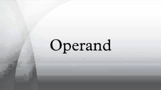 Operand Operand