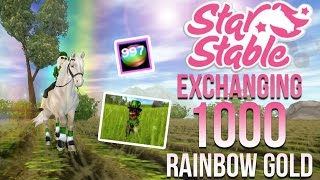 Exchanging 1000 rainbow gold pieces || star stable online Exchanging 1000 rainbow gold pieces || star stable online