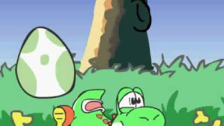 Yoshi, egg, and melon Yoshi, egg, and melon