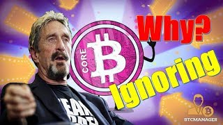 Crypto news- why is the cryptocurrency community ignoring bitcore| john mcafee explain Crypto news- why is the cryptocurrency community ignoring bitcore| john mcafee explain