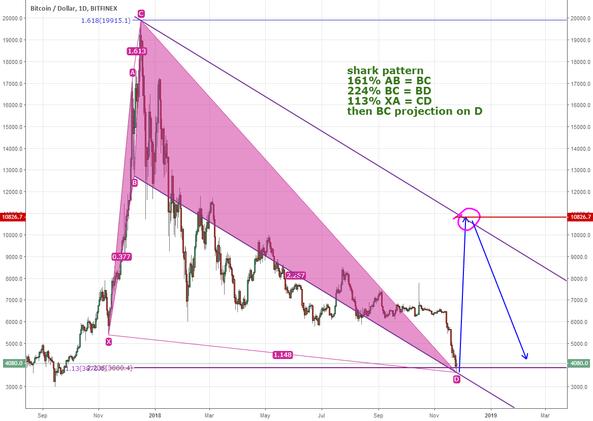 Bitcoin bullish shark pattern target 11,000? Bitcoin bullish shark pattern target 11,000?