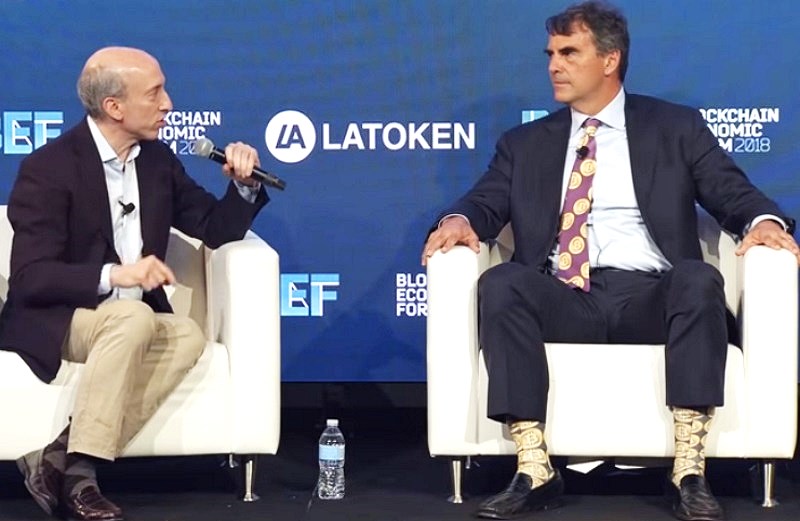 ‘blockchain revolution’ is bigger than anything we’ve seen in history: overstock ceo Tim draper wears bitcoin tie and socks
