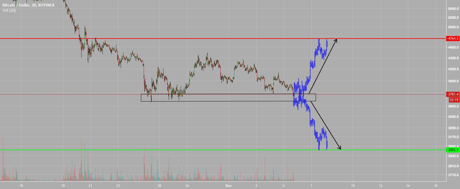 Two scenarios for bitcoin (bull/bear) Two scenarios for bitcoin (bull/bear)