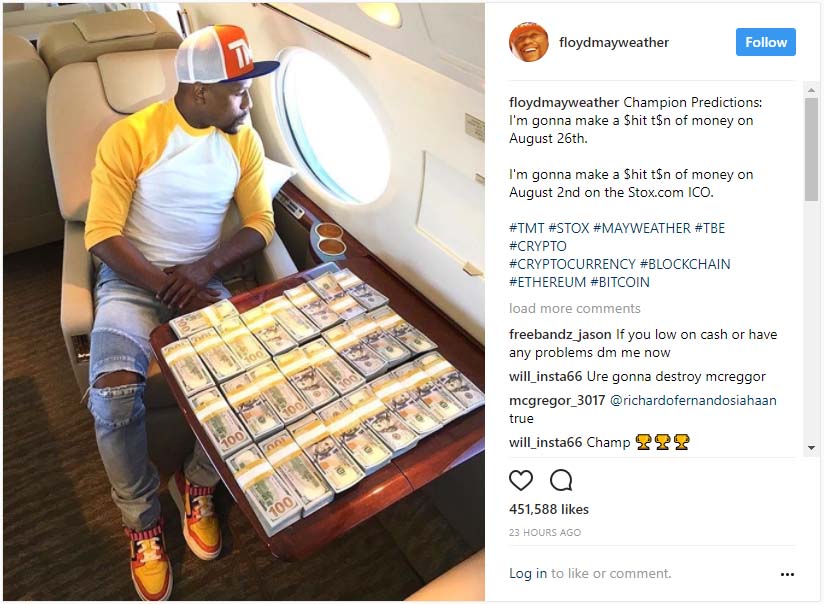Floyd mayweather-backed ico stox sued for misappropriating $30 million Floyd mayweather promotes ico