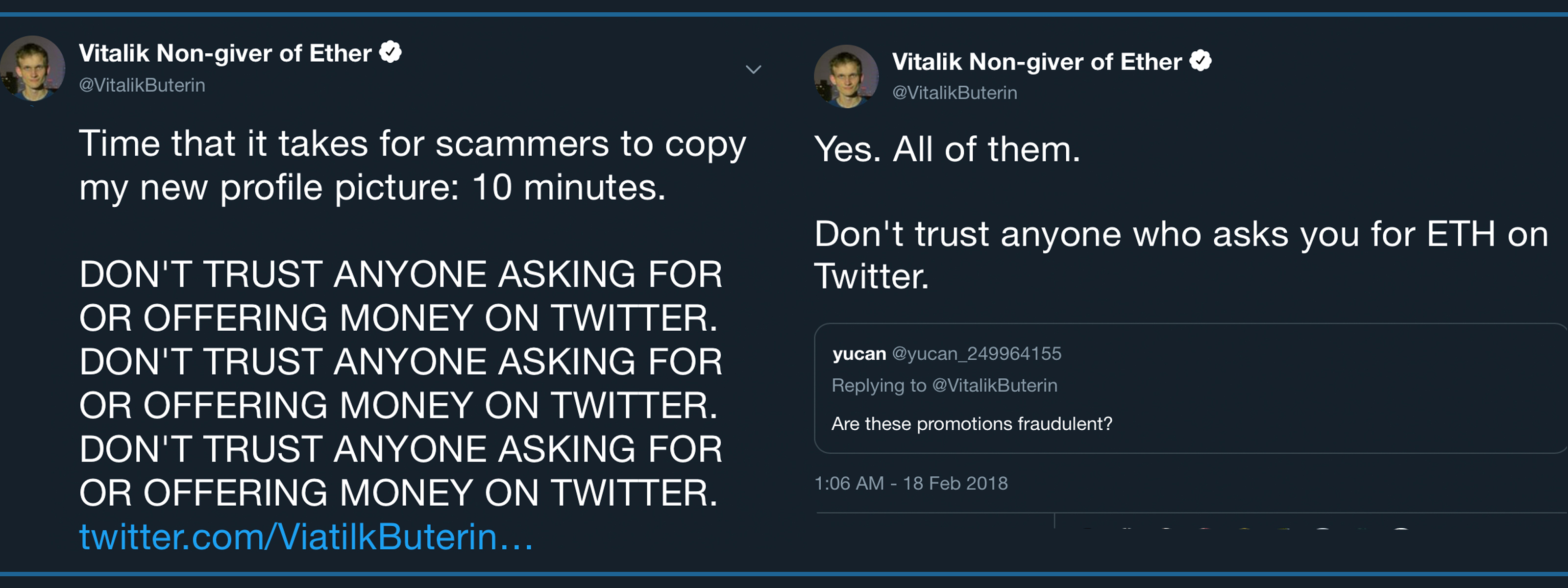 Crypto luminary impersonation scammers on social media raked in millions in 2018 Crypto luminary impersonation scammers on social media raked in millions in 2018