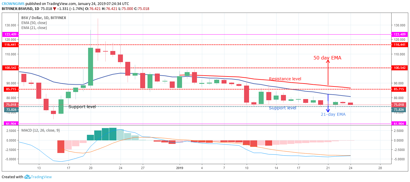 Bitcoin sv price analysis: bsv/usd trends of january 24–30, 2019