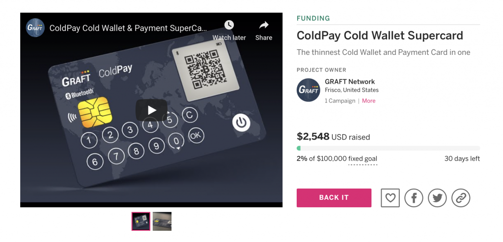 Graft launches a coldpay supercard indiegogo campaign Graft launches a coldpay supercard indiegogo campaign