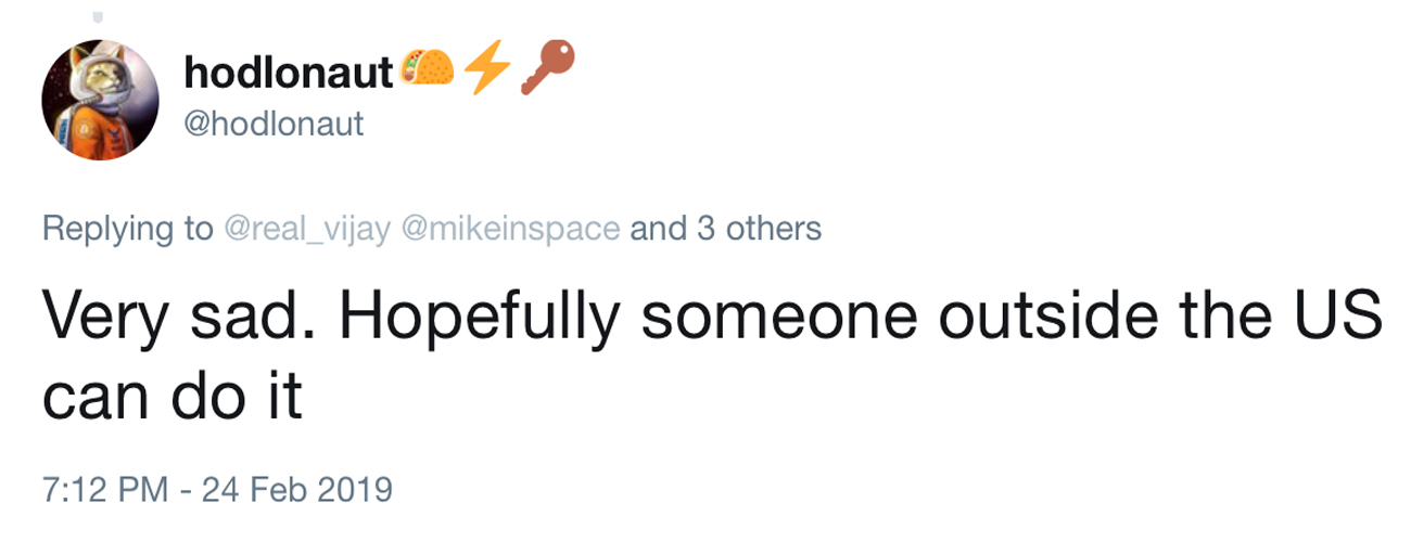 Lightning network: cool enough for twitter jack and fidelity but not iran Lightning network: cool enough for twitter jack and fidelity but not iran