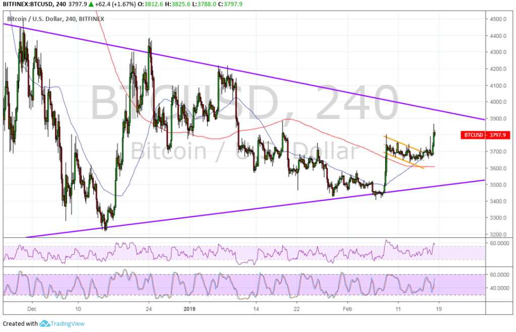Bitcoin (btc) price analysis: aiming for triangle top next! Bitcoin (btc) price analysis: aiming for triangle top next!