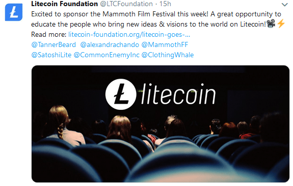 Hollywood introduced to litecoin; sponsors mammoth film festival in california | Hollywood introduced to litecoin; sponsors mammoth film festival in california |