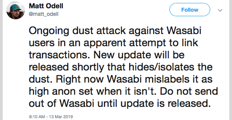 How to identify and mitigate a bitcoin dust attack How to identify and mitigate a bitcoin dust attack