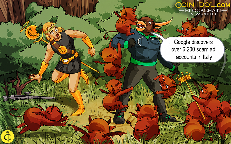 Google discovers over 6,200 scam ad accounts in italy Google discovers over 6,200 scam ad accounts in italy