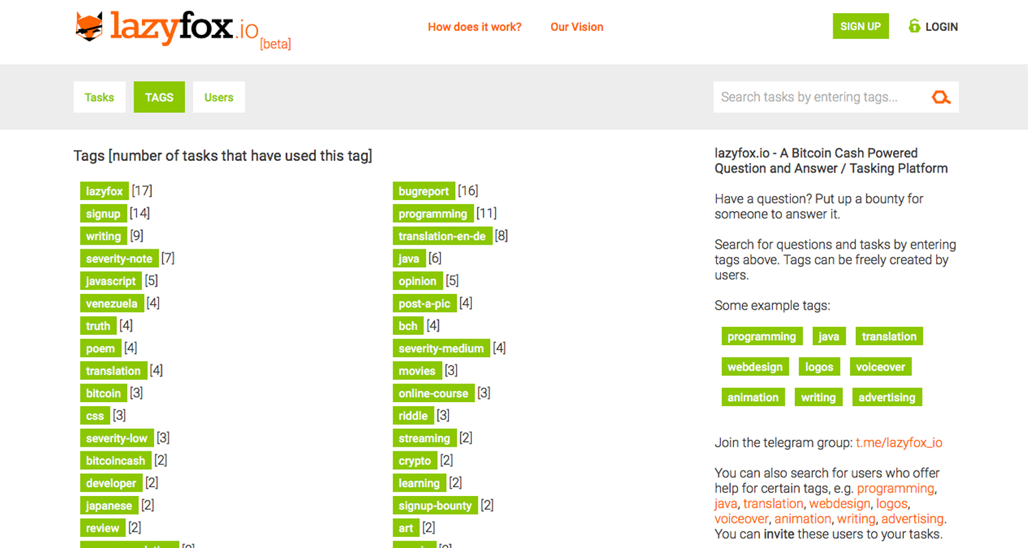 New tasking platform lazyfox. Io rewards users with bitcoin cash New tasking platform lazyfox. Io rewards users with bitcoin cash