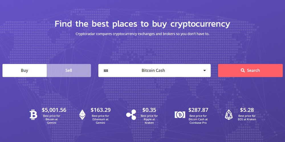 Cryptoradar finds best prices across exchanges and brokers Cryptoradar finds best prices across exchanges and brokers