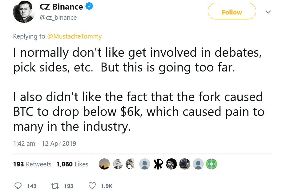 Our binance overlord’s bitcoin sv slaying is frightening for cryptocurrency Our binance overlord’s bitcoin sv slaying is frightening for cryptocurrency