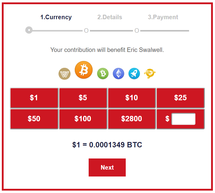 Rep. Eric swalwell is accepting crypto donations in bid for us presidency Rep. Eric swalwell is accepting crypto donations in bid for us presidency