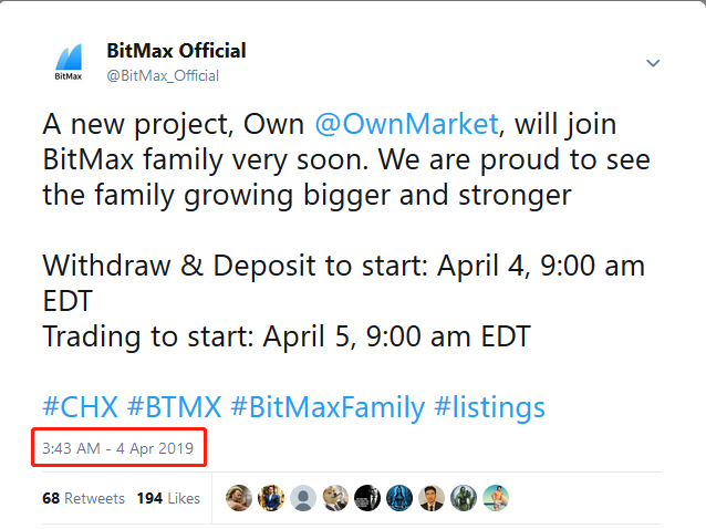 Drep increased by 75% after listing announcement on bitmax. Io Drep
