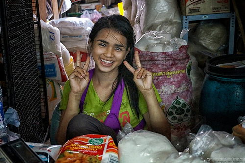 Los - land of smiles - khlong toei is always a great place for happy faces! Tags