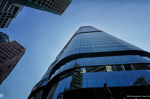 Blue sky at langham place Tags