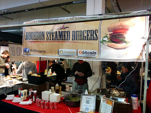 Bourbon steamed burgers accept bitcoin, upmarket, brick lane, tower hamlets, london, uk Tags