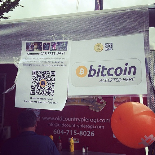The perogy food truck accepts #bitcoin #carfreeday Tags