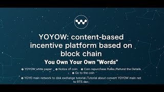 Could yoyow be the next big coin? Could yoyow be the next big coin?