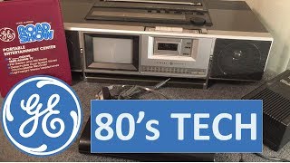 1982 ge stereo microcassette boombox with color tv 1982 ge stereo microcassette boombox with color tv