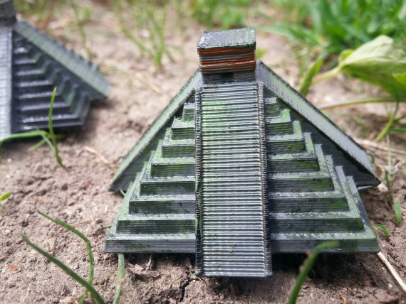 Mayan temple models - chichen itza - hand painted for crafts, games, toys & dioramas bitcoin accepted