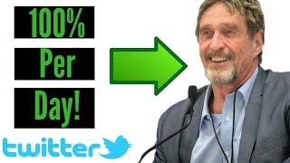 How to make 100% per day in crypto following john mcafee! How to make 100% per day in crypto following john mcafee!