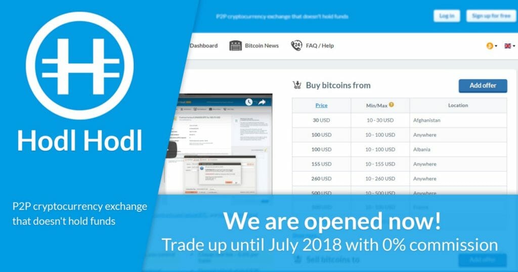 Hodl hodl launches p2p bitcoin exchange without kyc (but not for us citizens) Hodl hodl