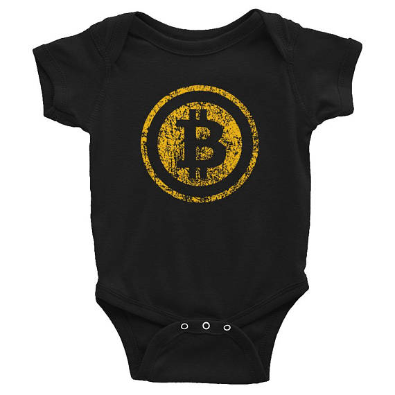 Gold bitcoin cryptocurrency | hodl to the moon | crypto blockchain infant bodysuit/baby one piece