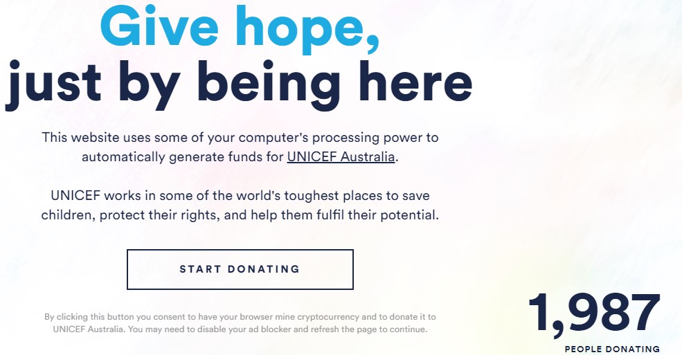 Unicef wants to use your cpu to mine monero to raise funds for children Unicef wants to use your cpu to mine monero to raise funds for children