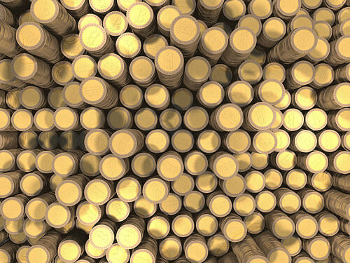 Piles of bitcoins Piles of bitcoins