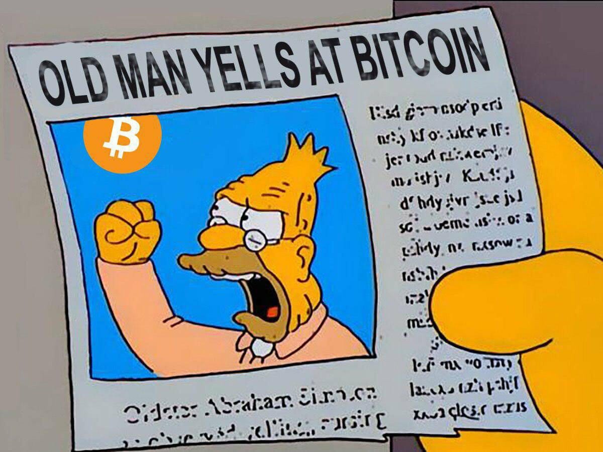 Bitcoin, ether, xrp ‘have no intrinsic value,’ because bert ely says so Old man yelling at bitcoin