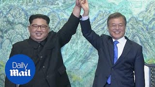 North and south kore sign peace to end the korean war - daily mail North and south kore sign peace to end the korean war - daily mail