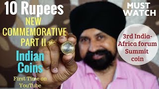 10 rupees new commemorative indian coins | 3rd india- africa forum summit coin 10 rupees new commemorative indian coins | 3rd india- africa forum summit coin
