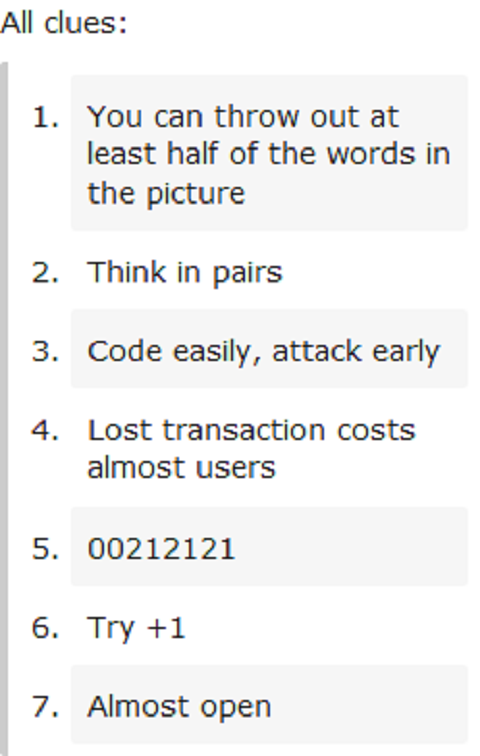 Crack this puzzle and win one bitcoin Bitcoin puzzle clues