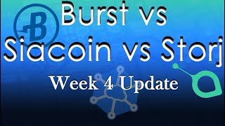 Burst vs siacoin vs storj week 4 update! Storj is growing! Burst vs siacoin vs storj week 4 update! Storj is growing!
