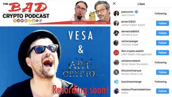 Golden suits, doc filming and bad crypto Golden suits, doc filming and bad crypto