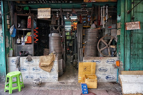 At the metal shop... Tags